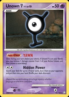 Legends Awakened Unown [Y] #81 card