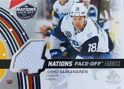 2025-26 SP Game Used 2025 4 Nations Face-Off Fabrics Urho Vaakanainen #4N-UV card