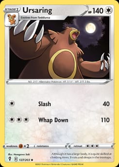 Evolving Skies Ursaring #127 card