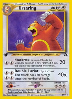Neo Discovery Ursaring #34 card
