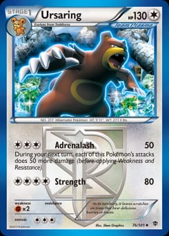 2013 Plasma Blast Ursaring #76 card
