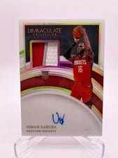2021-22 Panini Immaculate Collection Rookie Patch Autographs Usman Garuba #139 card