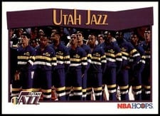 1991-92 Hoops Base Set Utah Jazz #299 card