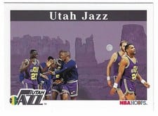 1992-93 Hoops Base Set Utah Jazz #291 card