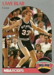 1990-91 Hoops Base Set Uwe Blab #264 card