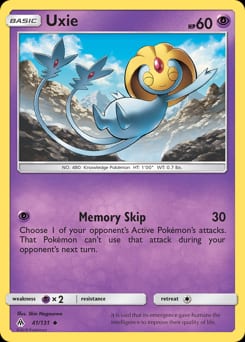 Forbidden Light Uxie #41 card
