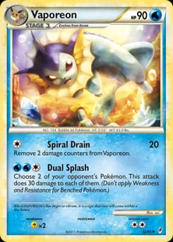 2011 Call of Legends Vaporeon #52 card