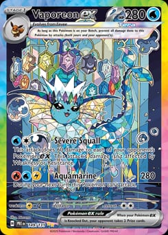 2025 Prismatic Evolutions Vaporeon ex #149