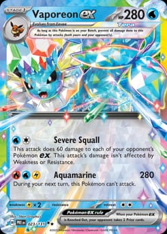 2025 Prismatic Evolutions Vaporeon ex #23 card