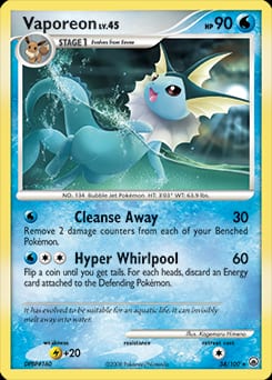 2008 Majestic Dawn Vaporeon #34 card