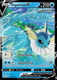 2019 SWSH Black Star Promos Vaporeon V #SWSH150 card