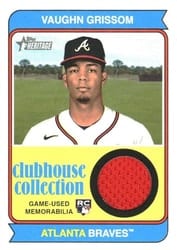 2023 Topps Heritage Clubhouse Collection Relics Vaughn Grissom #CCR-VGR card