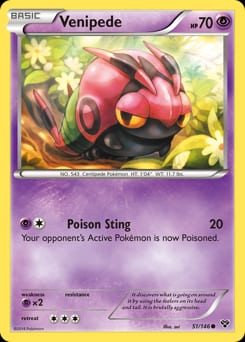 XY Venipede #51 card