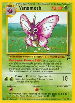 Base Set 2 Venomoth #31 card