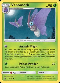 Unbroken Bonds Venomoth #11 card