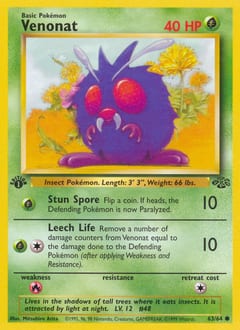 Jungle Venonat #63 card