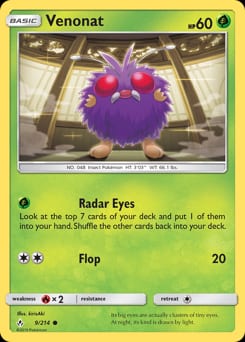 Unbroken Bonds Venonat #9 card