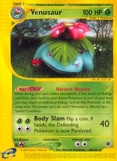 2002 Expedition Base Set Venusaur #68 card