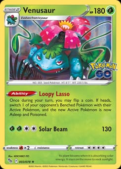 2022 Pokémon GO Venusaur #3 card