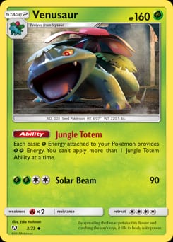 2017 Shining Legends Venusaur #3 card