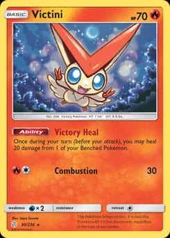 2019 Cosmic Eclipse Victini #30 card