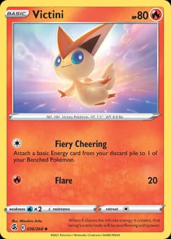2021 Fusion Strike Victini #36 card