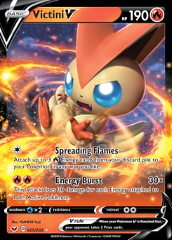 2020 Sword & Shield Victini V #25 card