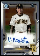 2021 Bowman Chrome X Autographs Victor Acosta #CPA-VA card