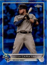2022 Topps Chrome Sapphire Edition Base Set Victor Caratini #385 card