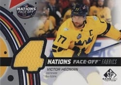 2025-26 SP Game Used 2025 4 Nations Face-Off Fabrics Victor Hedman #4N-VH card