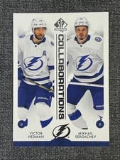 2023 SP Authentic Collaborations Victor Hedman / Mikhail Sergachev #C-16 card