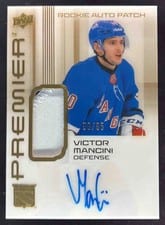 2024-25 Upper Deck Premier Acetate Auto Patch Rookies Victor Mancini #AR-VM card