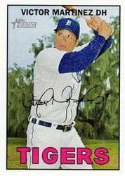 2016 Topps Heritage Base Set Victor Martinez #385 card