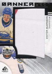2022-23 SP Game Used 2022 NHL Heritage Classic Banner Year Relics Victor Olofsson #BYHC-VO card