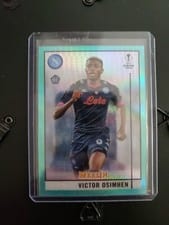 2020 Topps Merlin Chrome UEFA Champions League Victor Osimhen Aqua Prism Refractor #59 card