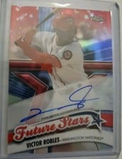 2019 Topps Chrome Autographs Victor Robles #VR card