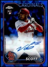 2024 Topps Chrome Update Sapphire Edition Autographs Victor Scott #USA-VS card