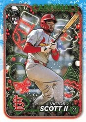2024 Topps Holiday Base Set Victor Scott II #H105 card
