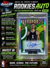 2023-24 Finest Rookie Finest Autographs Victor Wembanyama #RFA-VW card