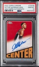 2023-24 Topps Chrome 1972 Topps Autographs Victor Wembanyama #TA-VW card