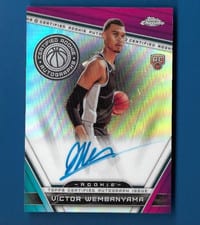 2023-24 Topps Chrome Certified Rookie Autographs Victor Wembanyama #CRA-VW card