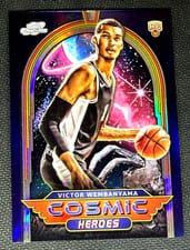 2023-24 Topps Chrome Cosmic Cosmic Heroes Victor Wembanyama #CH-18 card