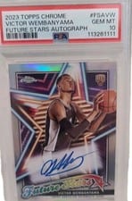 2023-24 Topps Chrome Future Stars Autographs Victor Wembanyama #FSA-VW card
