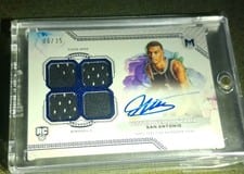 2023-24 Topps Motif Motif Rookie Quad Relic Auto Victor Wembanyama #MQA-VW card