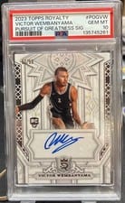 2023-24 Topps Royalty Pursuit of Greatness Signatures Victor Wembanyama #POG-VW card