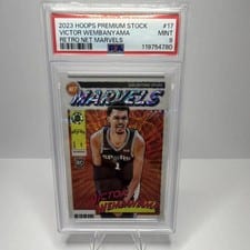 2023 Panini Hoops Premium Stock Retro Net Marvels Victor Wembanyama #17 card