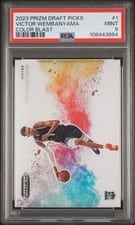 2023 Panini Prizm Draft Picks Color Blast Victor Wembanyama #1 card