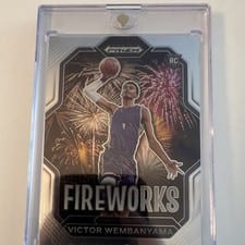 2023 Panini Prizm Draft Picks Fireworks Victor Wembanyama #1
