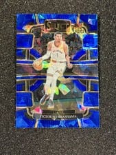 2023 Panini Select Victor Wembanyama Cracked Ice Blue Prizm #87 card