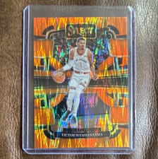 2023 Panini Select Victor Wembanyama Flash Orange Prizm #87 card
